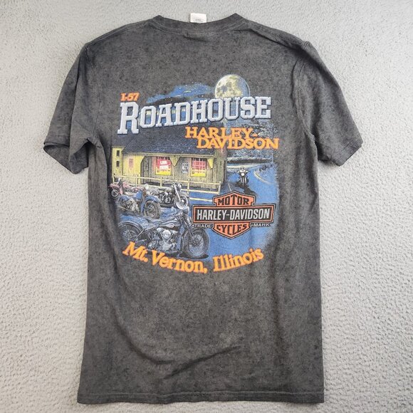 Harley-Davidson Other - Harley-Davidson Motorcycles Shirt Mens Medium Roadhouse Mt Vernon Illinois Bar